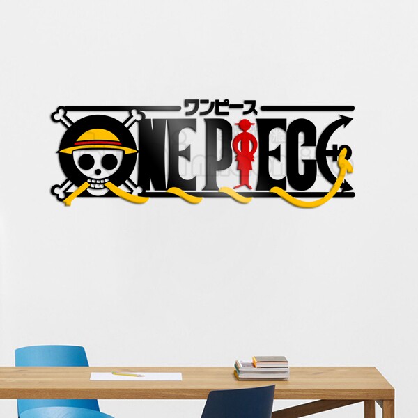 海贼王墙贴标志亚克力3d立体墙贴画卧室床头大学宿舍寝室内装饰