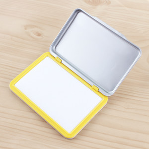 金属印章原子印章红色蓝色黑色任加多色持久保持湿润印尼空白印台盒