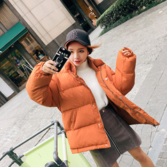 16冬季新款韩版bf棉衣外套女学生宽松显瘦百搭纯色羽绒棉服面包服