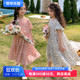 女童碎花连衣裙2024夏季新款韩版中长款儿童洋气泡泡袖雪纺公主裙