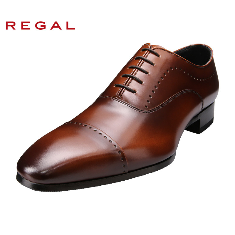 regal/丽格商务正装英伦婚鞋日本制尖头系带男鞋皮鞋11lr yyk