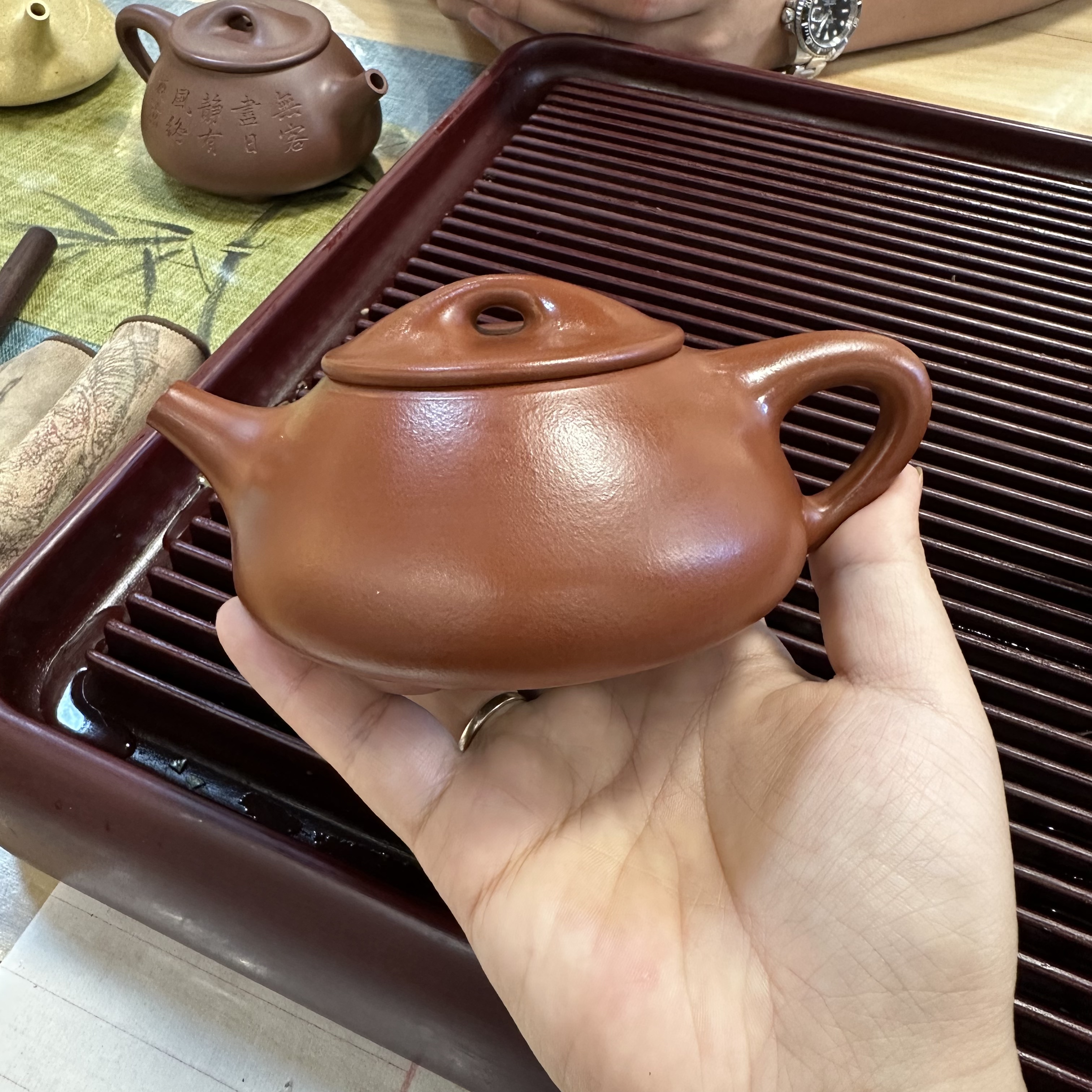 林天强紫砂壶作品满瓢全手工石瓢适合泡高香茶黄金容量