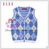ELLE專櫃正品童裝針織背心2ES40952特價男童菱形圖案線衫馬甲包郵 ELLE專櫃正品童裝針織背心2ES40952特價男童菱形圖案線衫馬甲包郵