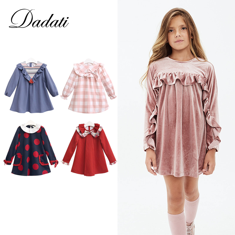 清仓特卖西班牙dadati儿童洋气连衣裙衬衫男女童长袖公主裙秋