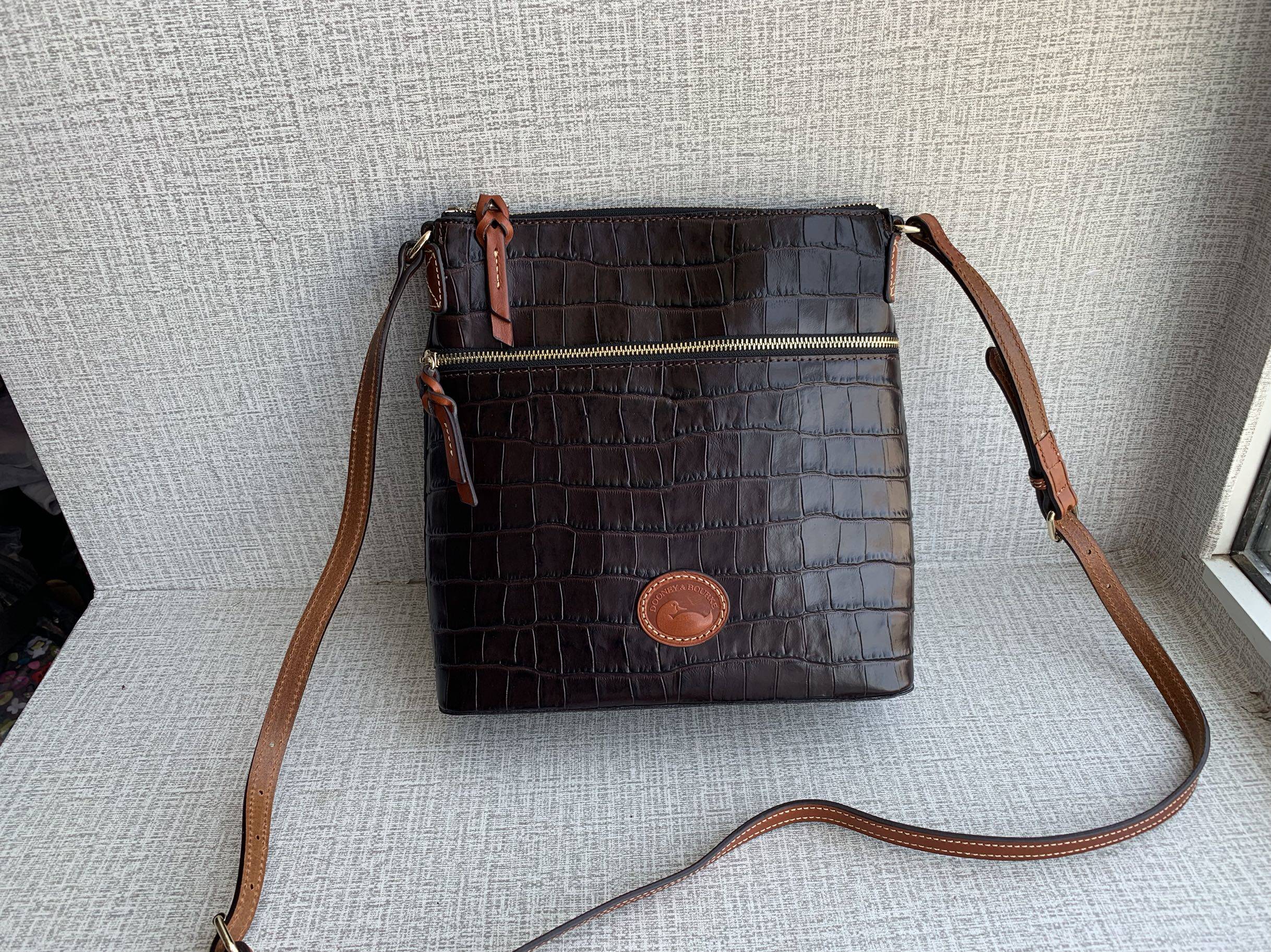 美国老牌db鳄鱼真皮百搭通勤女大单肩斜挎通用款女包