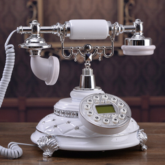 新款欧式高贵复古电话机仿古工艺时尚电话机家用电话机带背光来电