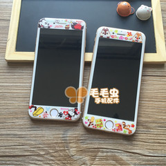 迪士尼米奇iphone7plus全屏钢化玻璃贴膜苹果6s plus卡通松鼠彩膜