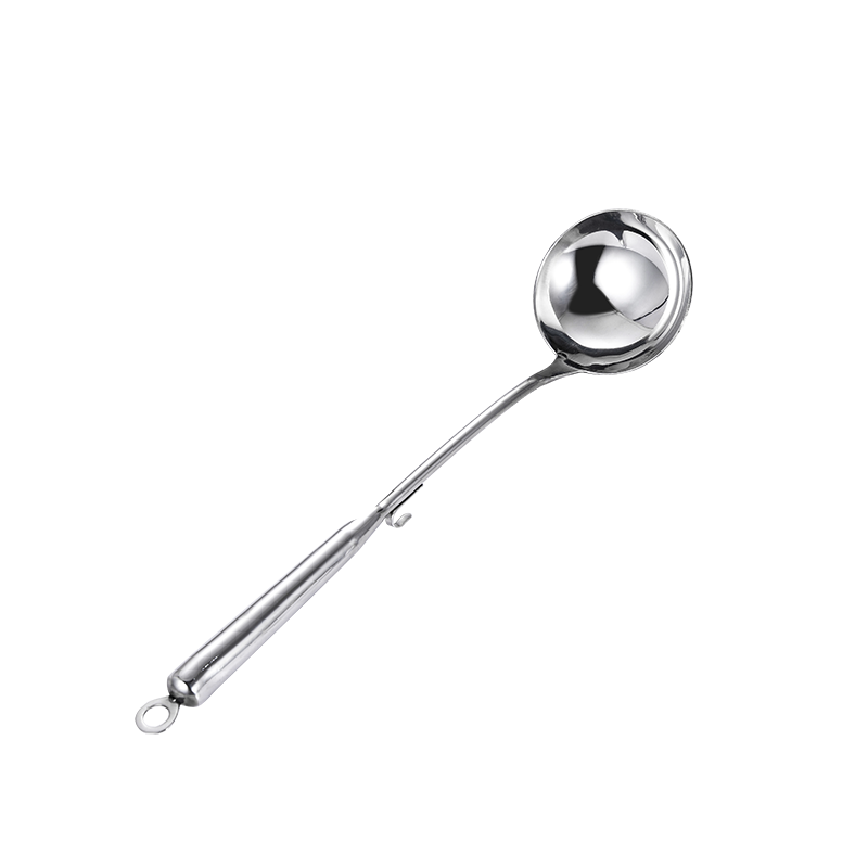 不锈钢火锅店专用带挂钩汤勺漏勺 汤漏 带钩汤勺可挂钩漏勺商用