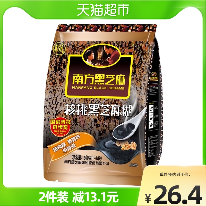 南方黑芝麻核桃黑芝麻糊600g/袋即饮冲饮600g×1袋芝麻糊|ruв категории кофе/хлопья/напиток, арроурут/хлопья/Чонг напитки, кунжутный паста - от Buy2taobao.com для оказания профессиональной услуги покупки агента Taobao