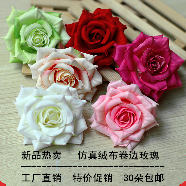 婚庆仿真绒布玫瑰花头假花花朵 带托绢布花朵 婚礼花墙背景路引在类目 家居饰品, 花瓶/花器/仿真花/仿真饰品, 仿真花/假花中 - 来自Buy2taobao.com提供专业的淘宝代购服务