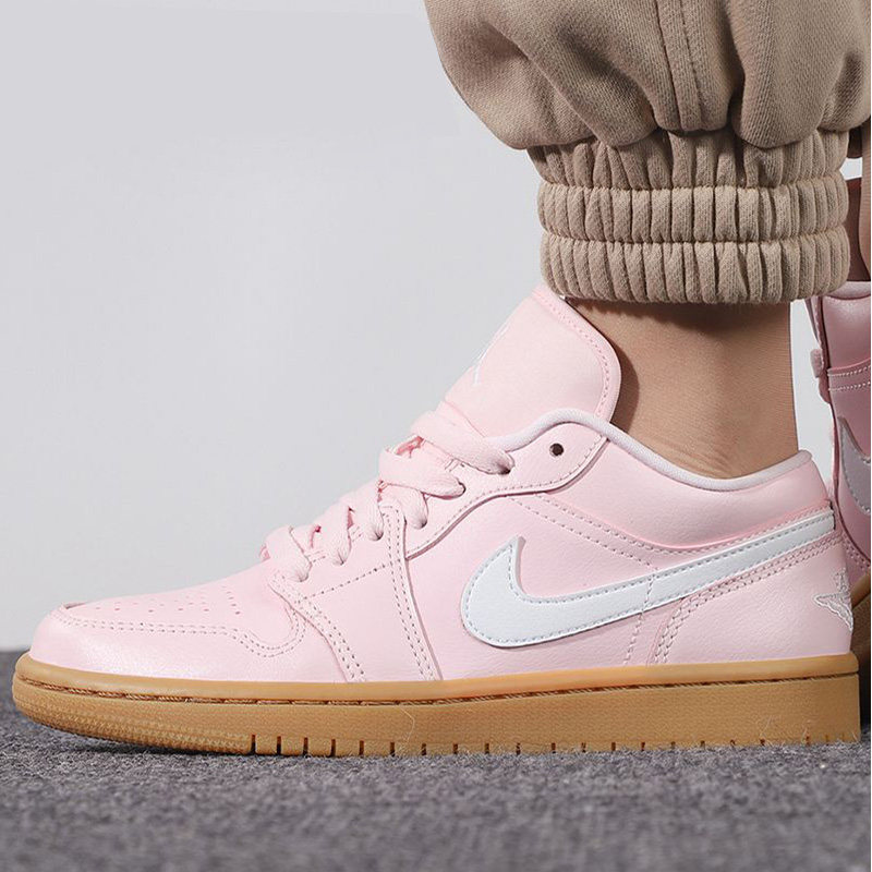 耐克女鞋正品airjordan1midaj1糖果果冻篮球鞋cv4611100