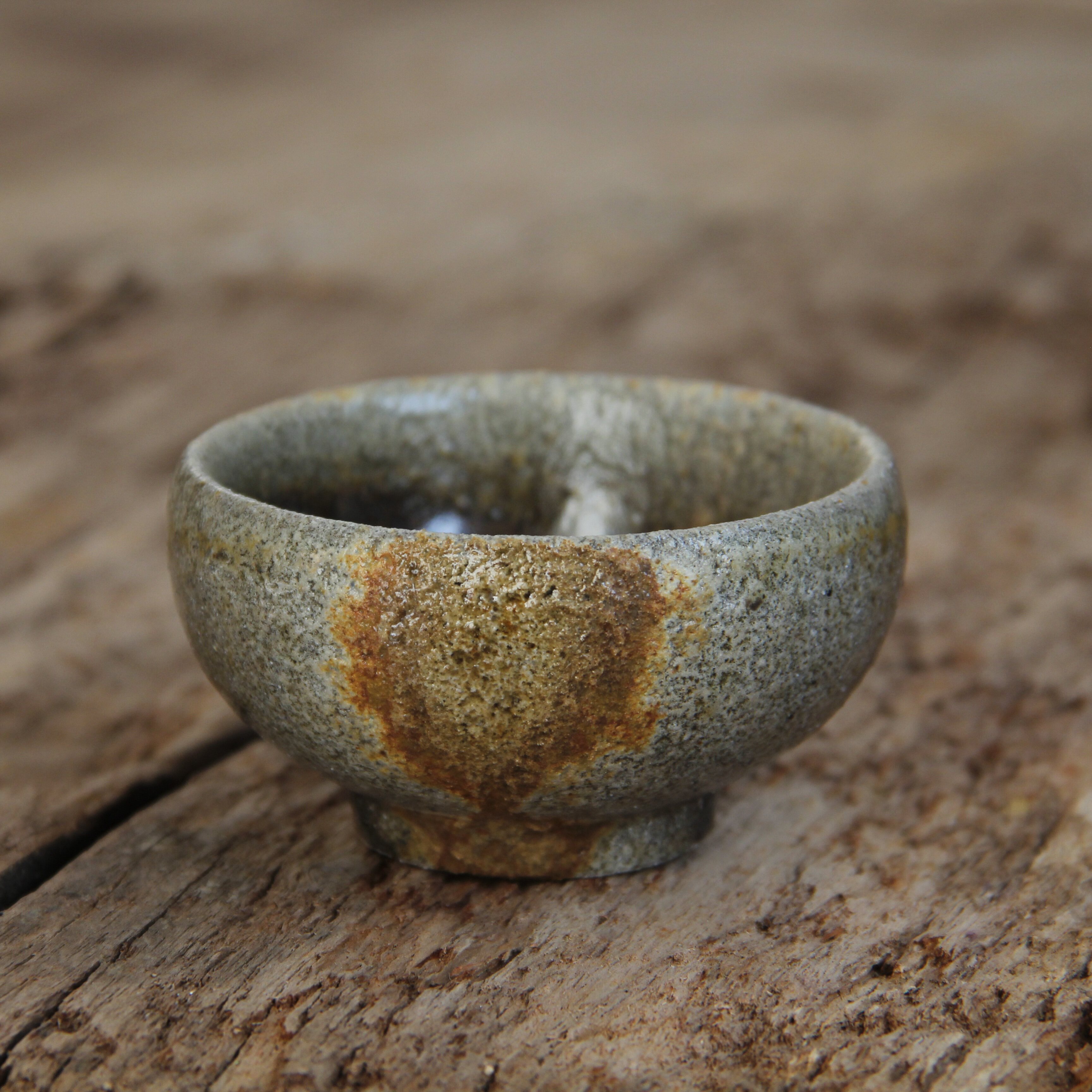 建水紫陶柴烧茶杯 白泥无釉柴窑松木烧制主人杯 全手工品茗杯杯子