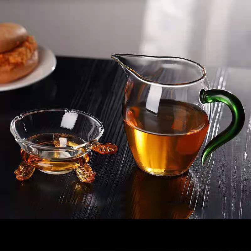 公道杯茶漏一体加厚耐热玻璃泡茶过滤功夫茶具配件茶海通用分茶器