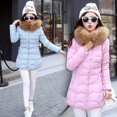2016冬季新款韩版棉服时尚修身显瘦中长款女式棉衣棉袄