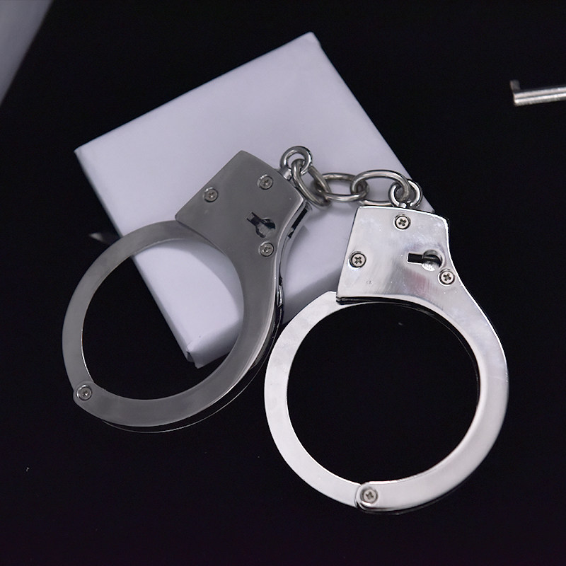 一头鲸鱼玩具手铐手扣正品警密室合金不锈钢情侣银女铁手拷脚拷锁