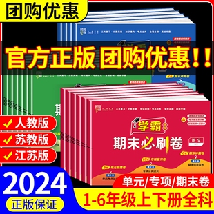 2024经纶小学学霸期末必刷卷一二三四五六年级上册下册语文数学英语人教北师大江苏教版各地期末冲刺单元提优测试卷全套专项练习册