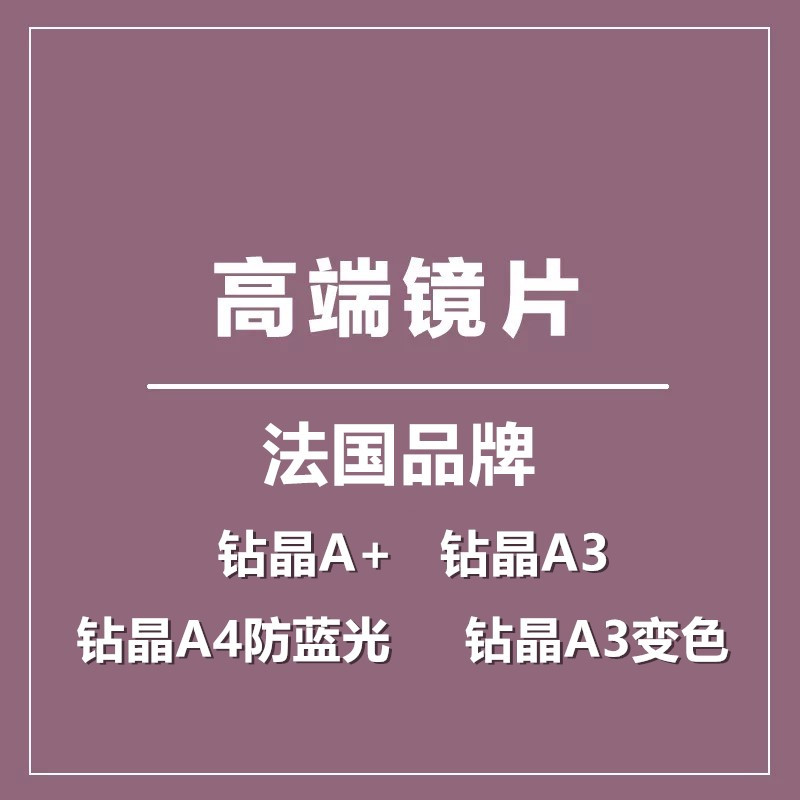 新品法国高端品牌镜片集合树脂镜片 一对两片非球面变色近视镜片