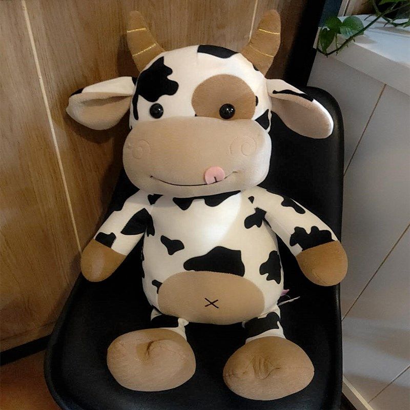 可爱奶牛玩偶牛公仔毛绒玩具儿童安抚抱着睡觉抱枕女孩生日礼物软