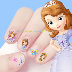 儿童指甲贴 苏菲亚小公主美甲贴花贴片 小孩卡通环保防水指甲贴纸