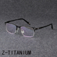 2022新款超轻钛金属眼镜框Z钛眉线框黑色半框眼镜男近视商务镜架