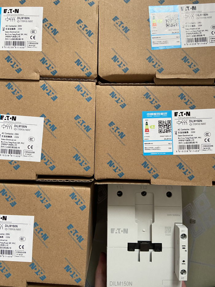 全新伊顿 EATON DILM150N 220V50/60HZ交流接触器 实拍