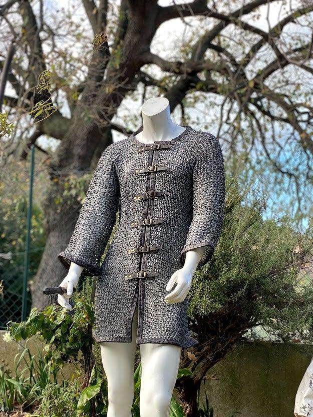 意大利代购medieval手作中世纪扁平铆钉环铝制链甲锁甲cosplay