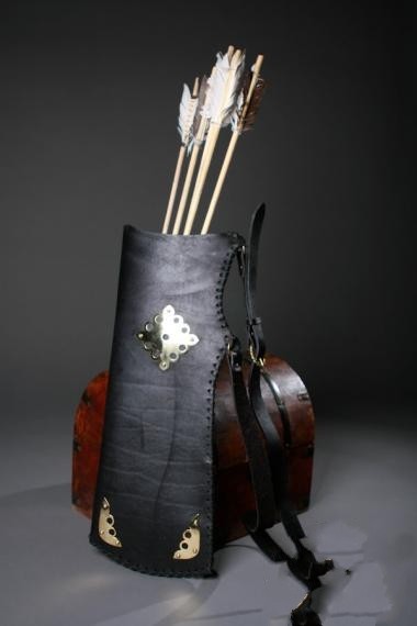 quiver㊣乌克兰代购手作特别仿古中世纪皮革箭囊斜挎箭袋射箭类