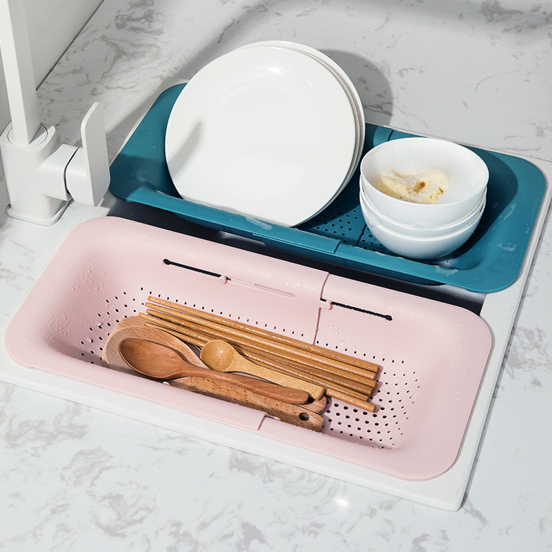 Telescoping Leach basket Plastic water tank fold Trays Dripping water Water leakage Rack kitchen pool Dishes Sieve basketin the Tableware , Tableware , Fruit bowl/Fruit plate/Hamper category - from Buy2taobao.com to provide professional Taobao agent buy service
