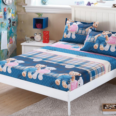 全棉床笠单件纯棉床单罩防滑床垫保护罩床套1.5米1.8米单双人特价