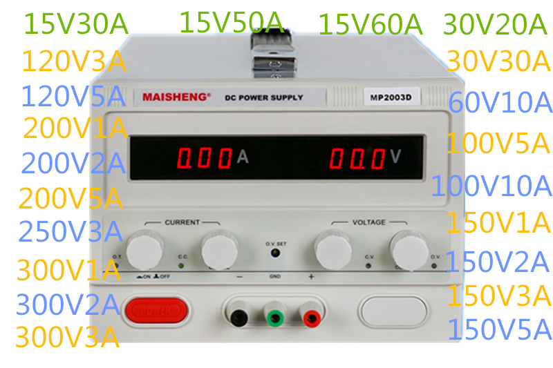 0-300V大功率可调直流稳压电源0-60V0-100V0-150V0-200V0-300V20A