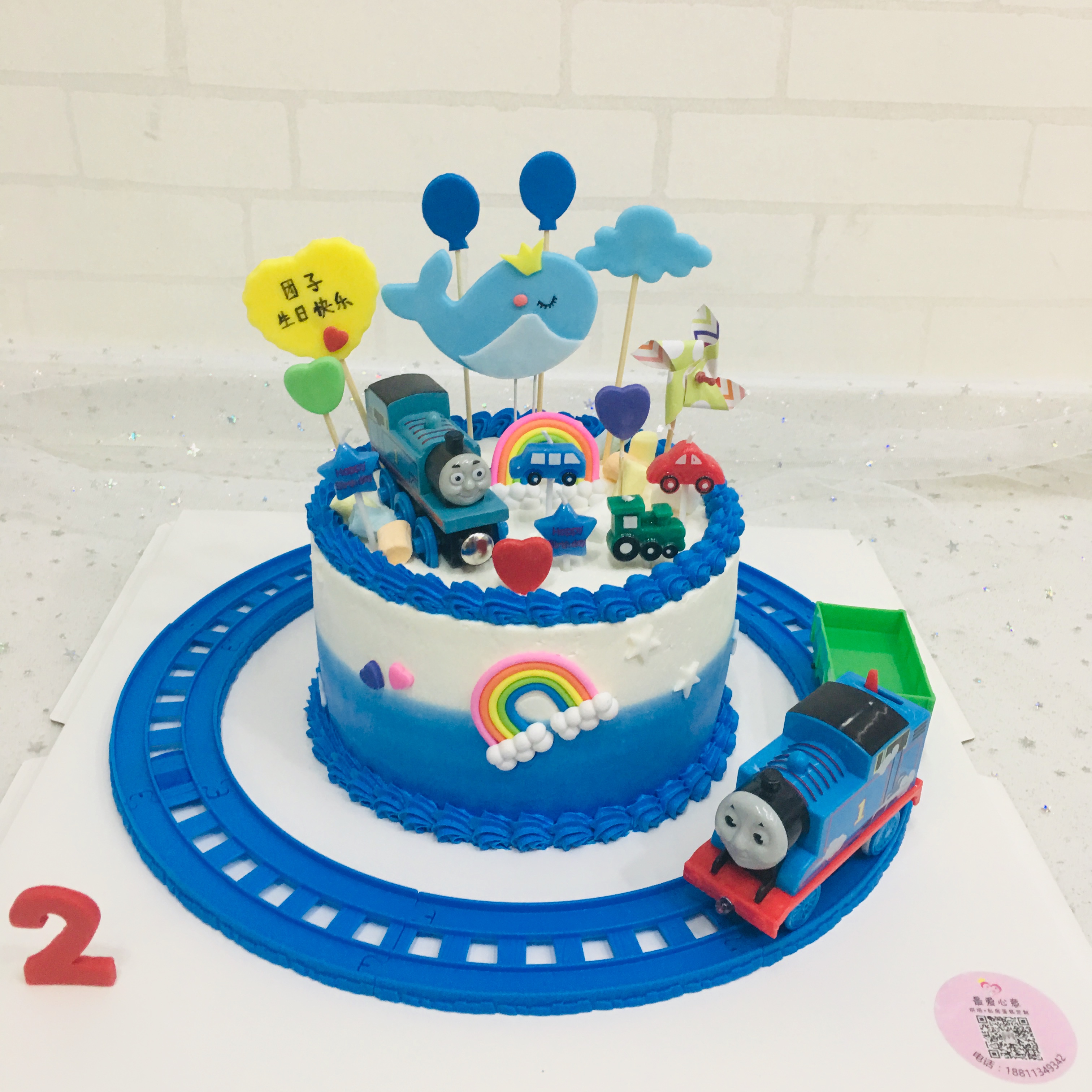 Grace's Blog 欣语心情: 托马斯小火车生日蛋糕 Thomas the Tank Engine & Friends Birthday ...