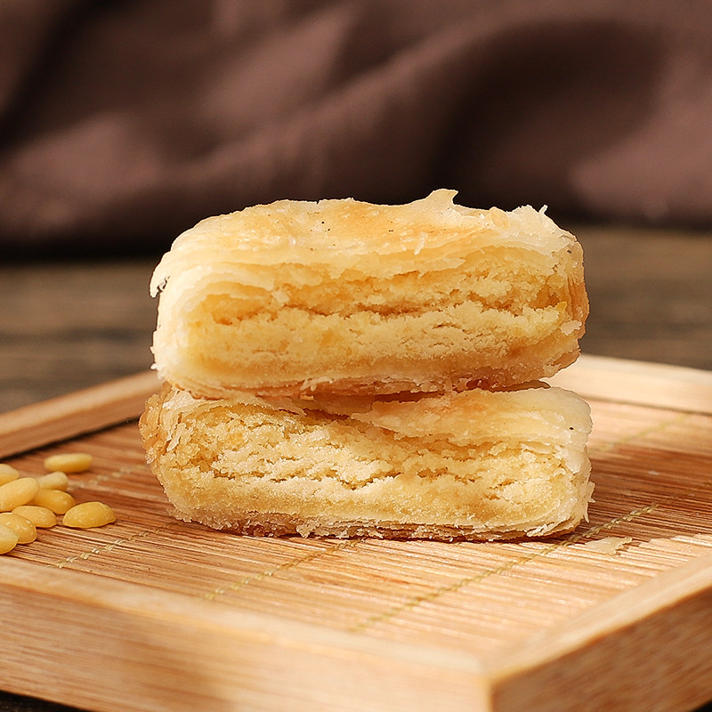 广东潮汕绿豆饼脆皮咸味绿豆糕点纯手工低糖小吃潮州特产休闲零食