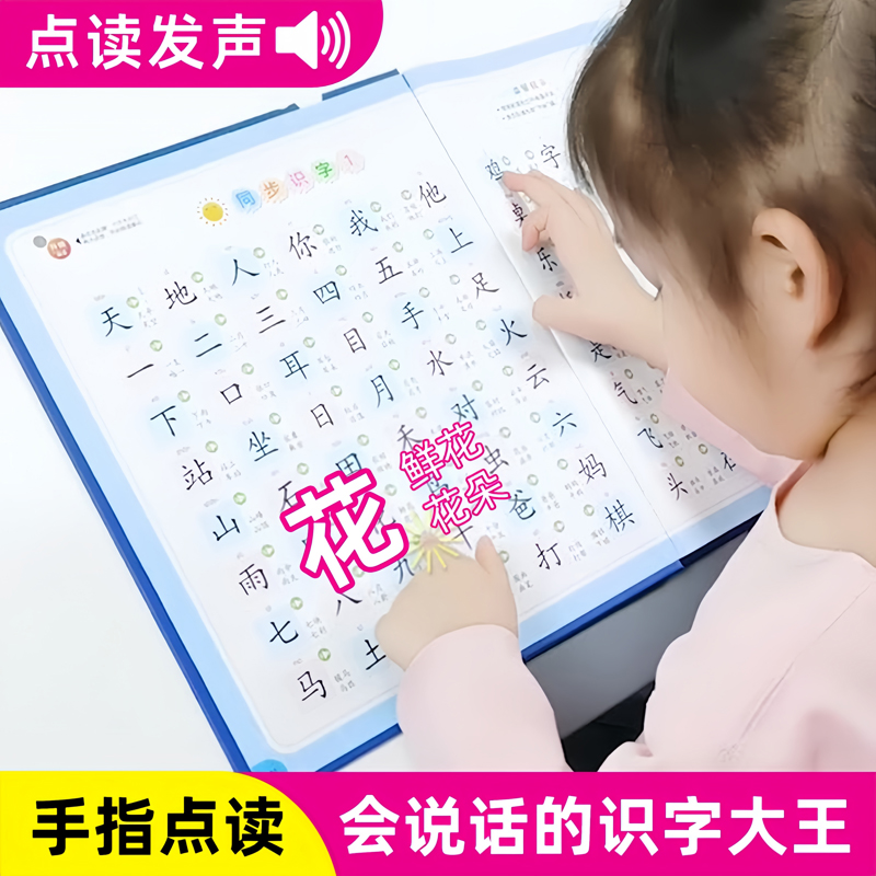 会说话的识字大王3000字儿童幼儿园认字点读机有声语音发声书大全