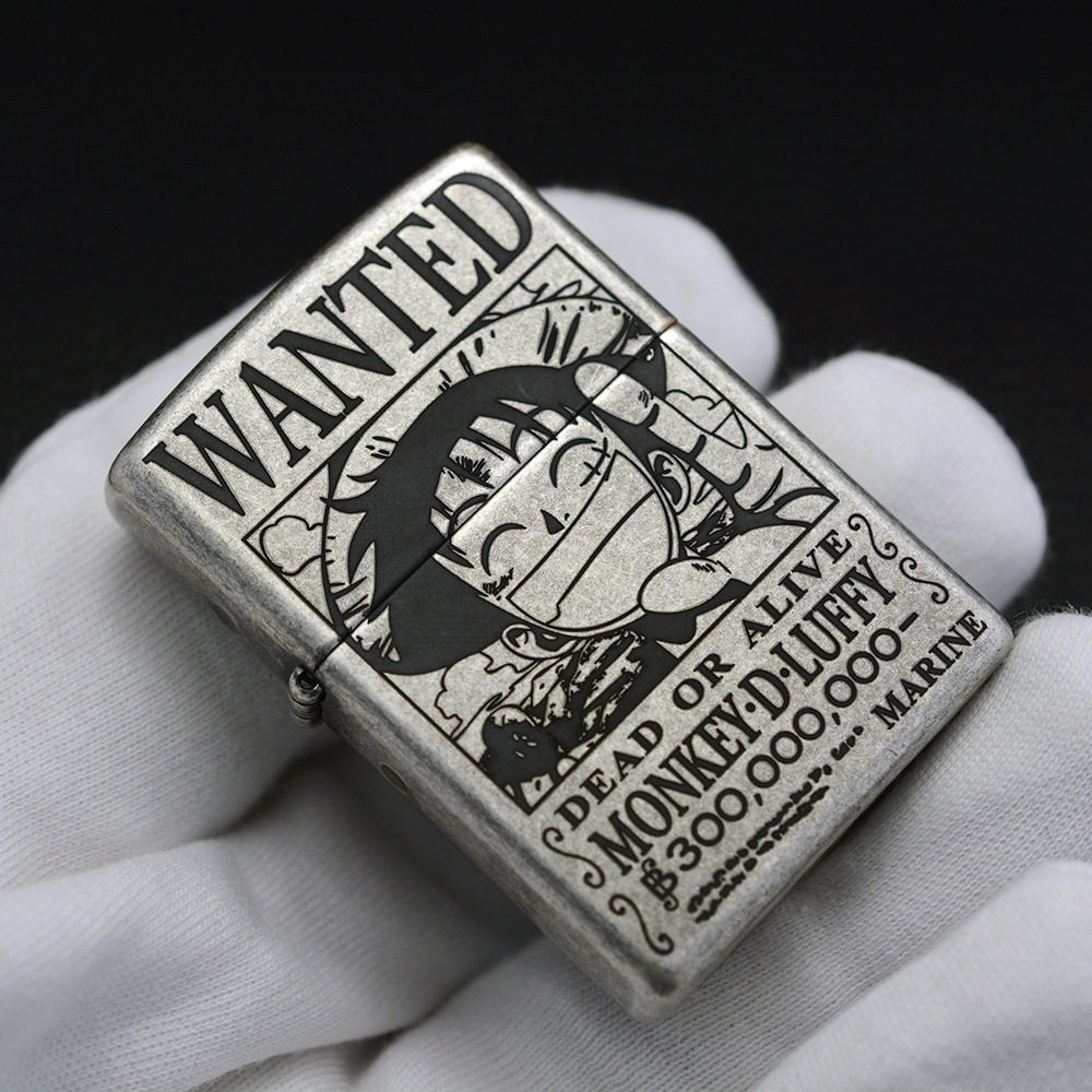 原装正品zippo打火机正版 古银海贼王路飞 男士煤油防风礼盒 刻字