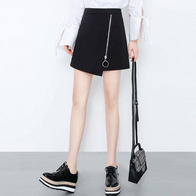 a字裙半身裙2020秋季新款一步裙适合胯大腿粗的裙子黑色a字短裙女