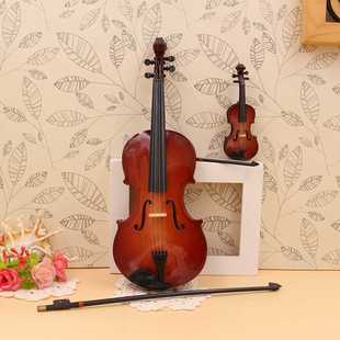 迷你小提琴模型摆件手工制作礼品胸针娃娃小乐器男女朋友生日礼物