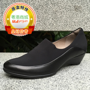 巴黎世家45 ECCO愛步 2020新款正裝套腳坡跟女鞋短靴 雕塑45 270143 現貨 巴黎世家