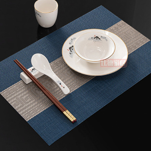 中国风餐垫高级感新中式餐桌垫高档防水餐布小块隔热酒店西餐垫厚