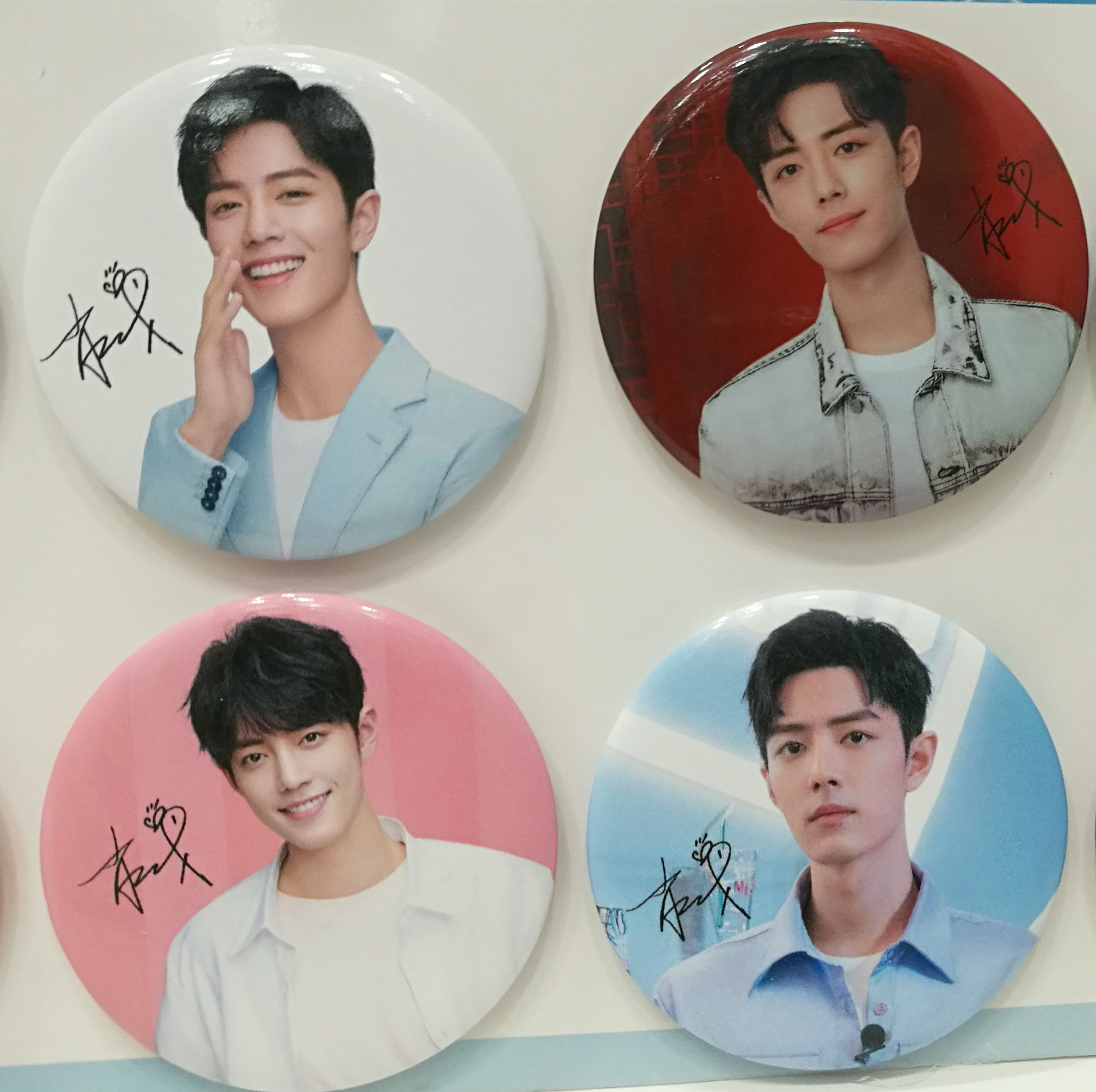 供新潮流明星胸章肖战胸章徽章安全圆形胸针个性饰品