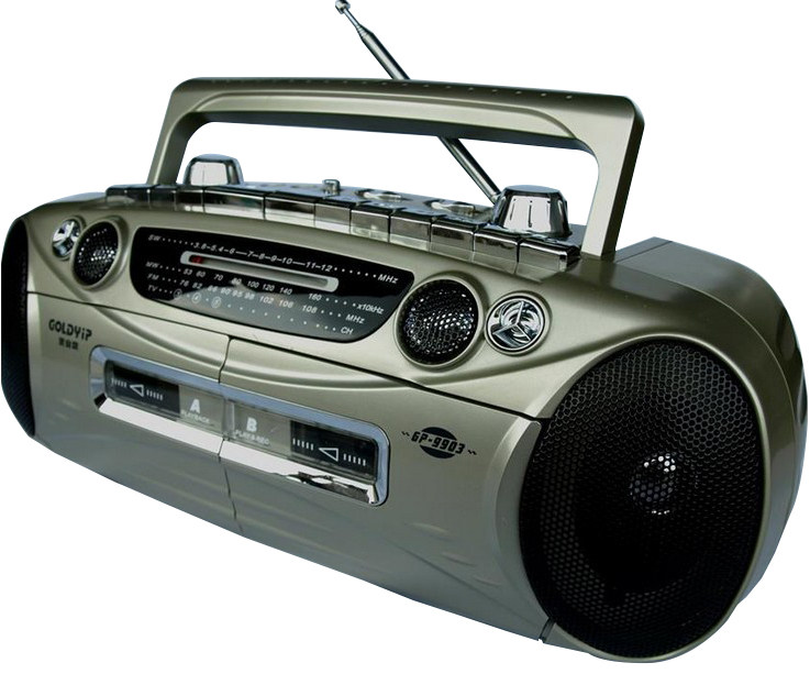 金业gp9903手提式双卡磁带录放机fm收音收录机手提cd面包机