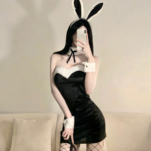 万圣节服装性感纯欲兔女郎cosplay可爱兔子女仆大码制服夜场套装