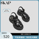SKAP圣伽步女鞋2025夏季新款罗马凉轻质透气休闲舒适女士款纯凉鞋