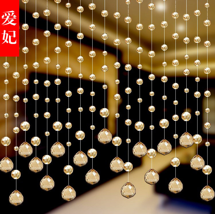 成品水晶珠帘隔断帘水晶帘风水门帘挂帘卧室客厅玄关装饰帘子窗帘