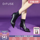 Dfuse迪芙斯秋季款尖头皮包扣高跟瘦瘦靴短靴女DF34116080