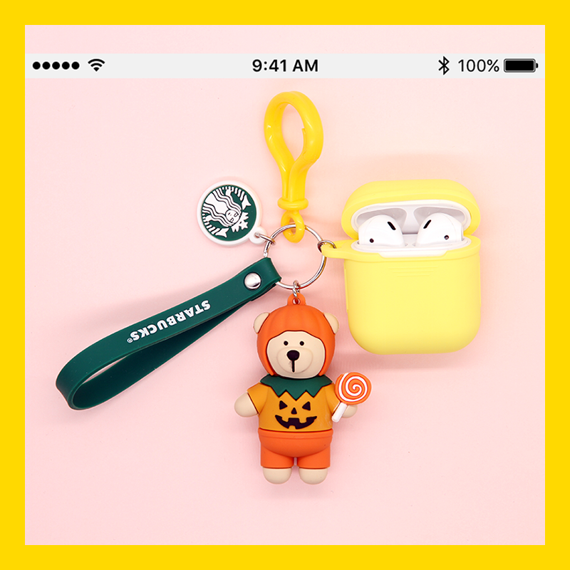 Apple AirPods2 smart cover Starbucks Little Bear Key buckle Lanyard charge Bluetooth Headphone boxin the 3C Digital Accessories, MP3/MP4 Fitting , Headphone Accessories category - from Buy2taobao.com to provide professional Taobao agent buy service