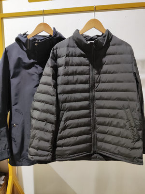 高端tk 可拆卸羽绒价格内里风衣外套二合一羽绒服 防水面料