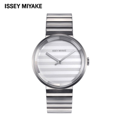 Issey Miyake PLEASE系列 褶皱钢带手表情侣时尚男女表