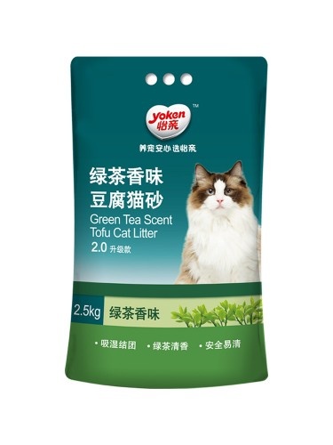 波奇网怡亲猫砂豆腐猫砂除臭结团猫沙2.5kg结团25省包邮猫咪用品