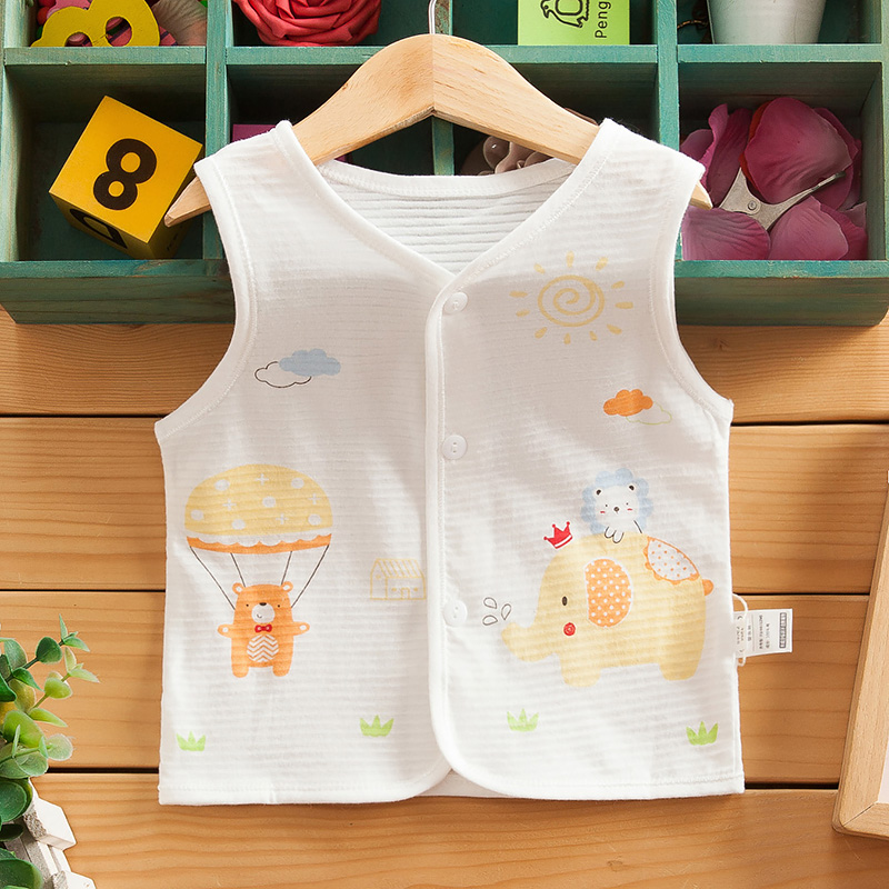 Thin section pure cotton Fabric baby spring and autumn Vest pure cotton Vest baby Vest men and women Cotton 1-5 yearin the Children/Baby/Family fitted , Vest category - from Buy2taobao.com to provide professional Taobao agent buy service