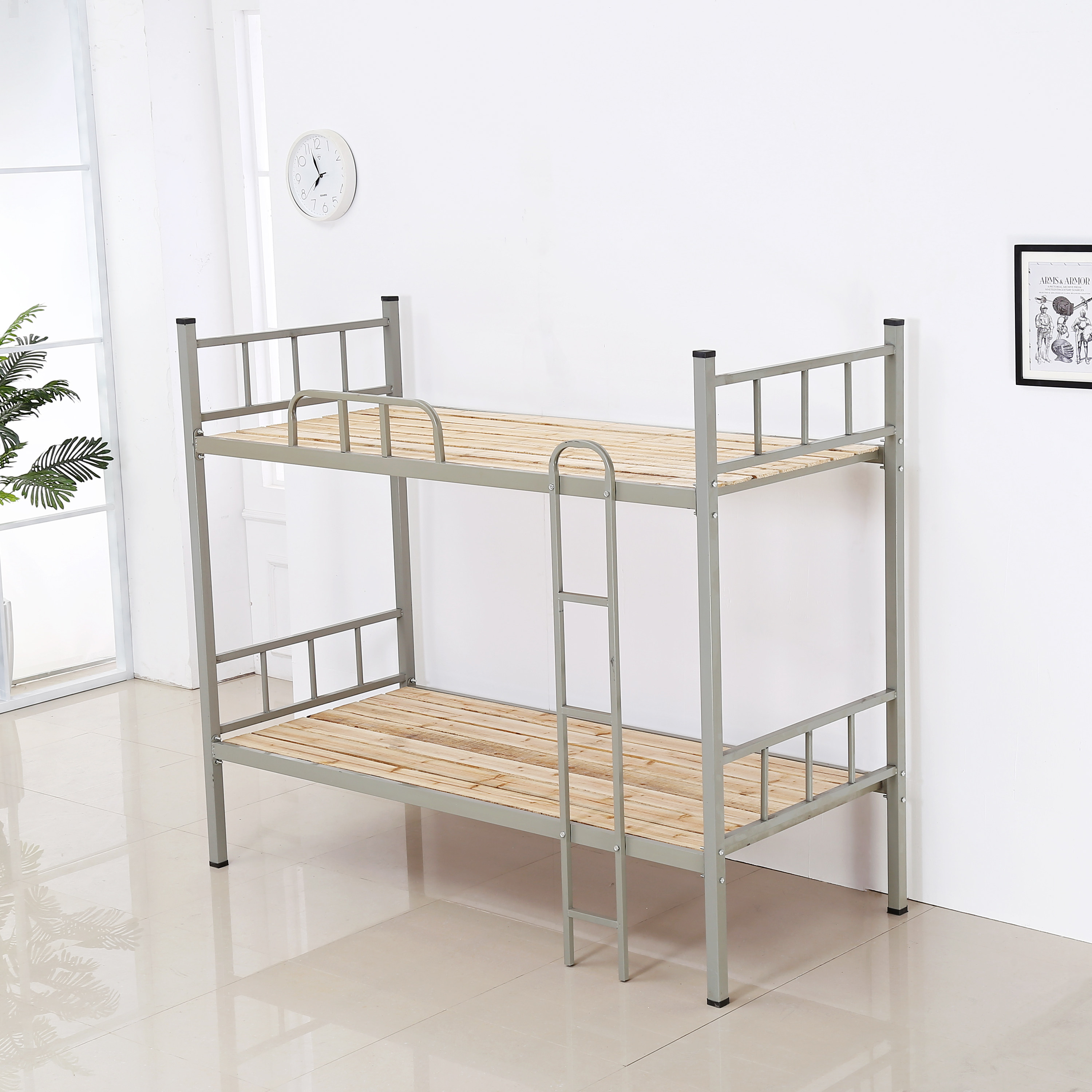 铁床上下铺高低学生床双层加厚员工宿舍床90公分1米宽单工地铁床